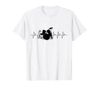 Drummer Heartbeat Drumming Gifts Percussionist Drummers Men T-Shirt