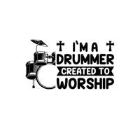Drummer Im A Drummer Created To Worship Drum Set Drumming: Notebook Designed (8.5 x 11)
