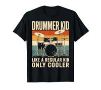 Drummer Kid Like A Regular Kid Only Cooler Drums T-Shirt
