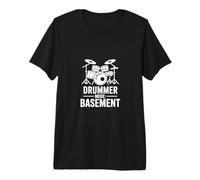Drummer Mode: Basement Funny Drum Set Quote Premium T-Shirt