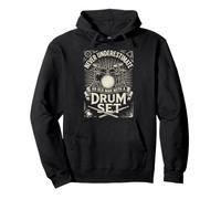 Drummer, Never Underestimate An Old Man With A Drum Set Pullover Hoodie