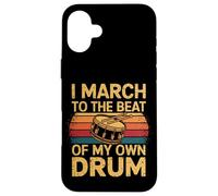 Drummer Personality Marching Spirit Quote Case for iPhone 16 Plus