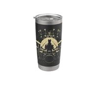 Drummer Playing the Drums Doing Drumming at Drum Stainless Steel Insulated Tumbler