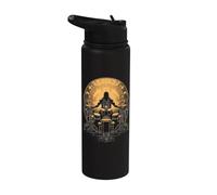 Drummer Playing the Drums Doing Drumming at Drum Stainless Steel Insulated Water Bottle