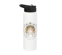 Drummer Playing the Drums Doing Drumming at Drum Stainless Steel Insulated Water Bottle