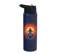 Drummer Playing the Drums Doing Drumming at Drum Stainless Steel Insulated Water Bottle