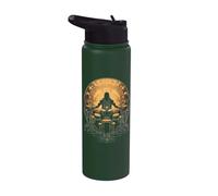 Drummer Playing the Drums Doing Drumming at Drum Stainless Steel Insulated Water Bottle