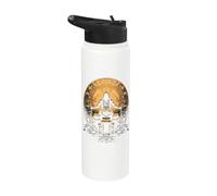 Drummer Playing the Drums Doing Drumming at Drum Stainless Steel Insulated Water Bottle