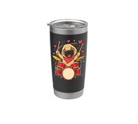 Drummer Pug Lover Band Rhythm Stainless Steel Insulated Tumbler