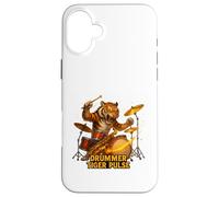 Drummer Tiger Wild Rhythm Pulse Case for iPhone 16 Plus