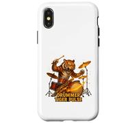 Drummer Tiger Wild Rhythm Pulse Case for iPhone X/XS
