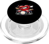 Drummer Valentines Day Heart Music Lover Dabbing Kids Boys PopSockets PopGrip for MagSafe