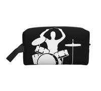 Drummer Water-Resistant Travel Toiletry Organizer Bag, Large Capacity Portable Cosmetic Storage for Gym/Daily Essentials