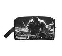 Drummer Water-Resistant Travel Toiletry Organizer Bag, Large Capacity Portable Cosmetic Storage for Gym/Daily Essentials