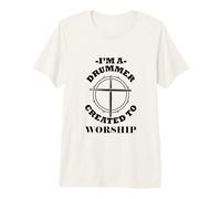 Drumming Design for Band Drummer - Created to Worship Premium T-Shirt