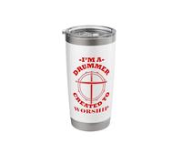 Drumming Design for Band Drummer - Created to Worship Stainless Steel Insulated Tumbler