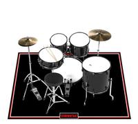 Drumming Drum Rug, 4x6ft Drum Mat Non Slip Soundproof, Indoor & Outdoor Drum Carpets for Drummers, Electronic Drum Set Practice Music Rug for Kids, Floor Protection Record Pad for Splash Cymbal Stands