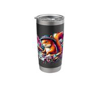 Drumming Funny Drummer Squirrel Playing Drums Squirrel Lover Stainless Steel Insulated Tumbler