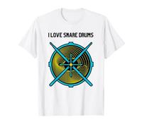 Drumming I Love Snare Drums Sticks 4way Drummers Drum Kit T-Shirt