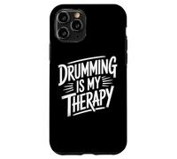 Drumming Is My Therapy Rhythm Enthusiast Percussion Case for iPhone 11 Pro