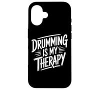 Drumming Is My Therapy Rhythm Enthusiast Percussion Case for iPhone 16