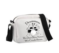 Drumming Lover Gift We Don't Blow Notes We Crush Beats Crossbody Bag Percussionist Musician Gift, Drummers We Hcb