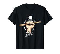 Drumming Motivation for Girls Who Hit Hard and Proud T-Shirt