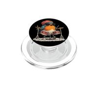 Drumming Robin Bird Costume with Cool Drums and Look PopSockets PopGrip for MagSafe