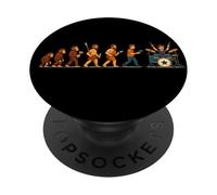 Drumming The Final Stage of Human Evolution! Blue Drum Kit PopSockets Adhesive PopGrip