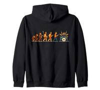 Drumming The Final Stage of Human Evolution! Drummers Zip Hoodie