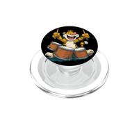 Drumming Tiger Look for Instruments and Drums Lovers PopSockets PopGrip for MagSafe