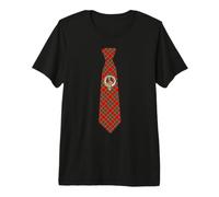 Drummond Scottish Clan Badge & Tartan Necktie Premium T-Shirt