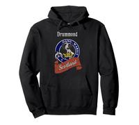 Drummond Scottish Clan Badge & Tartan Pullover Hoodie