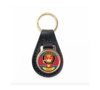 (Drummond) Scottish Clan Crest Enamel Leather Keyring Key Fob - D-H Tartans