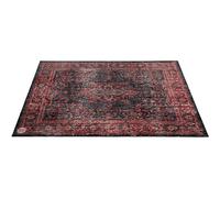 DRUMnBASE VPCLB-BLR Vintage Persian Club Black Red Drum Mat, 163 x 142cm