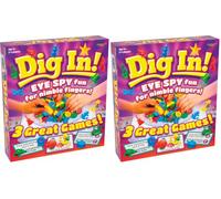 Drumond Park T73478 Dig In, Family Board Games for 2-4 Players, 3 in 1 Tabletop Games For Adults And Kids Suitable From 5+ Years (Pack of 2)