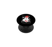 Drums Christmas Music Instrument Band Drummer Rock Xmas PopSockets Adhesive PopGrip