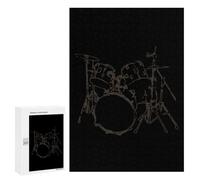 Drums Cool Jigsaw Puzzle for Adults Wooden Challenging Puzzles Gift for Family Friends