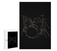 Drums Cool Jigsaw Puzzle for Adults Wooden Challenging Puzzles Gift for Family Friends