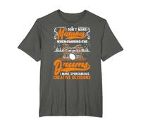 Drums Creative Decisions Drum Drummer T-Shirt, Men's Big and Tall, Asphalt Grey, 6X Tall