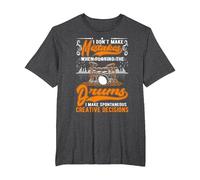 Drums Creative Decisions Drum Drummer T-Shirt, Men's Big and Tall, Dark Heather Grey, 5X Tall