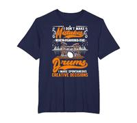 Drums Creative Decisions Drum Drummer T-Shirt, Men's Big and Tall, Navy Blue, 6X Tall