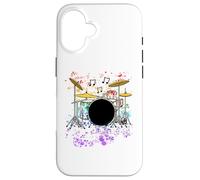 Drums Drummer Rainbow Colours Musician Drum Teacher Case for iPhone 16