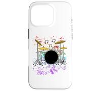 Drums Drummer Rainbow Colours Musician Drum Teacher Case for iPhone 16 Pro
