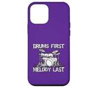 Drums First Melody Last Drummer Percussionist Case for iPhone 12 mini