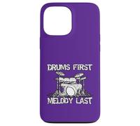 Drums First Melody Last Drummer Percussionist Case for iPhone 13 Pro Max