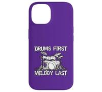 Drums First Melody Last Drummer Percussionist Case for iPhone 14