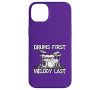 Drums First Melody Last Drummer Percussionist Case for iPhone 14 Plus