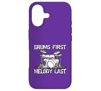 Drums First Melody Last Drummer Percussionist Case for iPhone 17