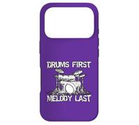 Drums First Melody Last Drummer Percussionist Case for iPhone 17 Pro